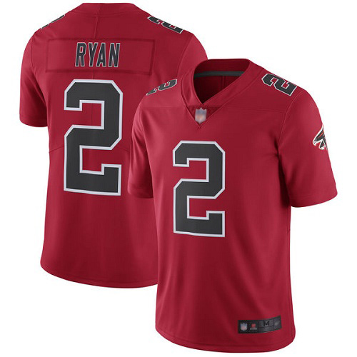 Atlanta Falcons Limited Red Men Matt Ryan Jersey NFL Football #2 Rush Vapor Untouchable